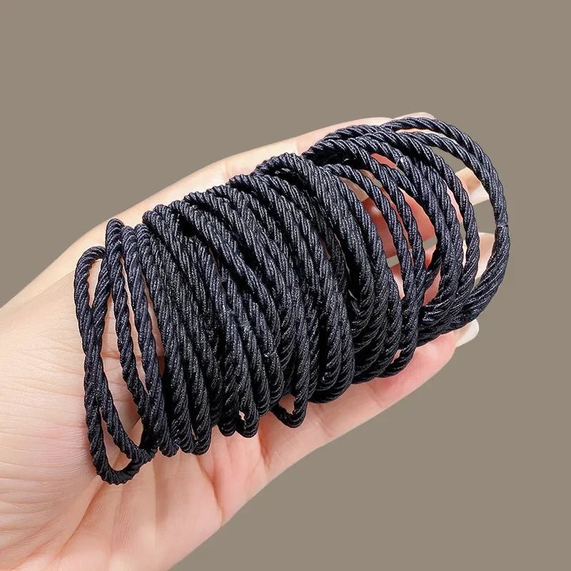 100pcs Solid Colour Elastic Rubber Band Hair Ties & Scrunchies - lily supply
