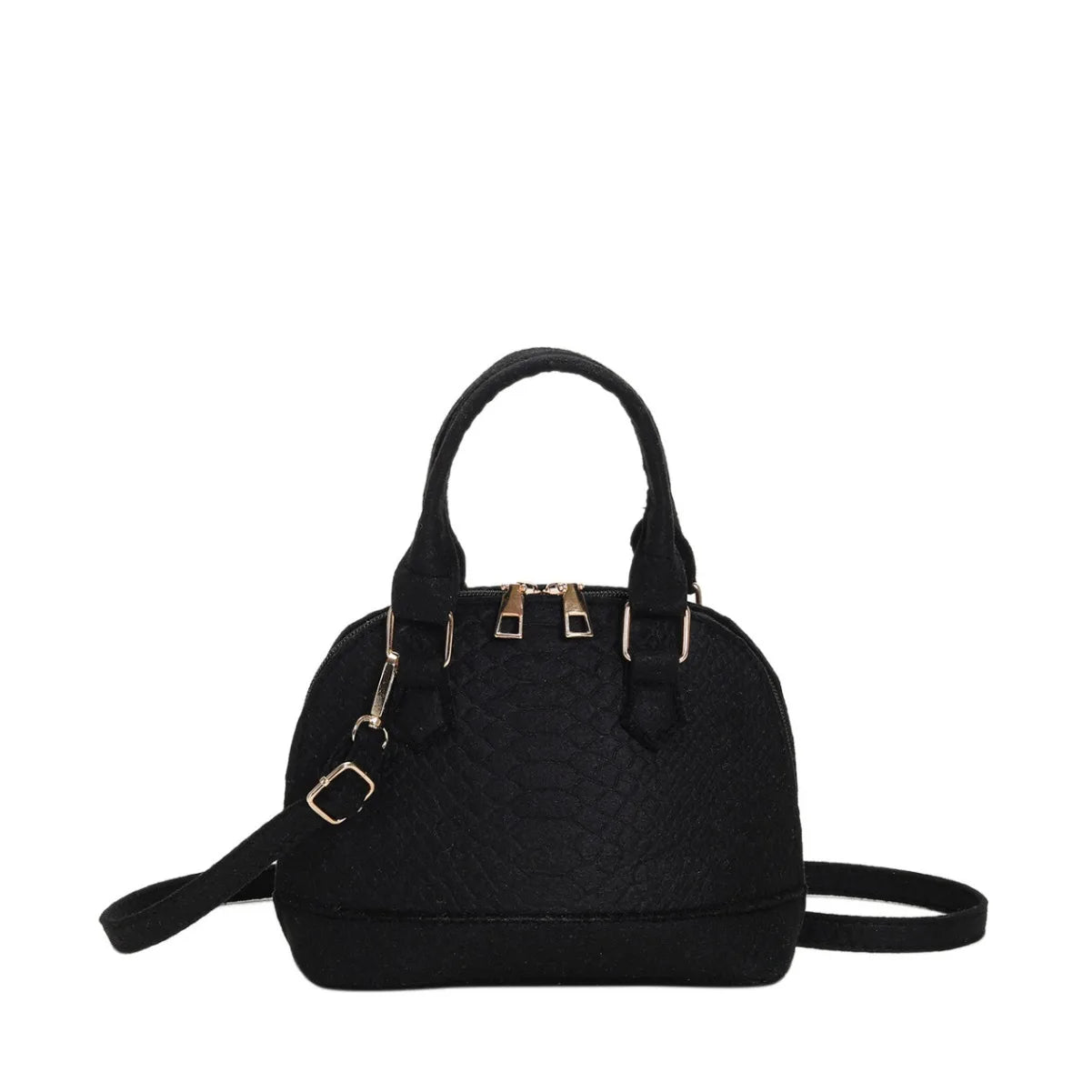 Women's Large Crossbody  Retro Felt Handbag with Makeup Organizer Solid-Color Casual Purse for Everyday Use Travel Shoulder Bag