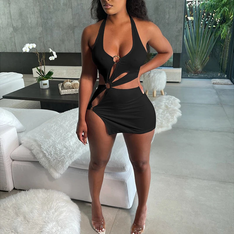 Women's Hollow Bodycon Mini Dress