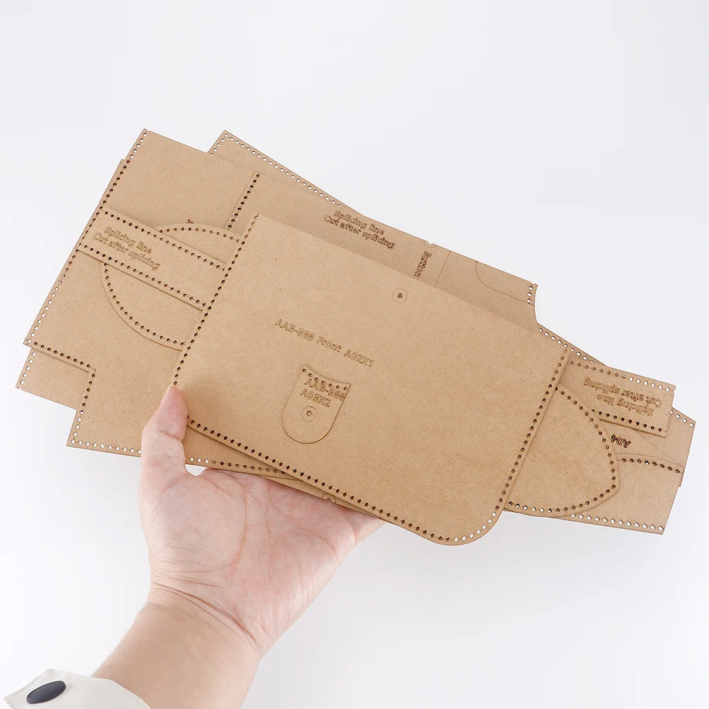 Women's Tote Bag DIY Leather Sewing Template - Kraft Paper Craft Kit