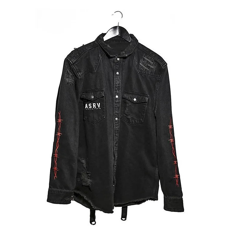 Men's Denim Motorcycle Sports Jacket - Fashion Casual Cotton Gym Outerwear