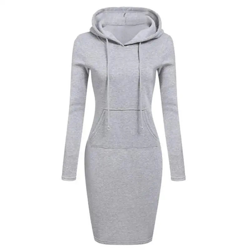 Ladies Dress Autumn Women Hooded Dresses Hoodies Women Sweatshirts Women Hoodies Dress Tops Ladies Clothing - lily supply