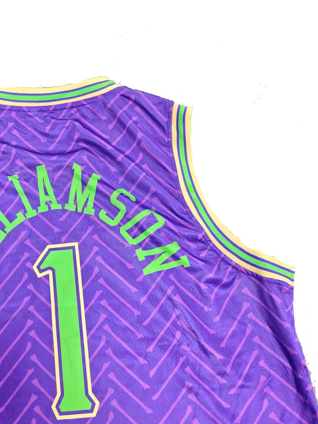 New Orleans Basketball Jersey – Retro Purple & Green Design - lily supply