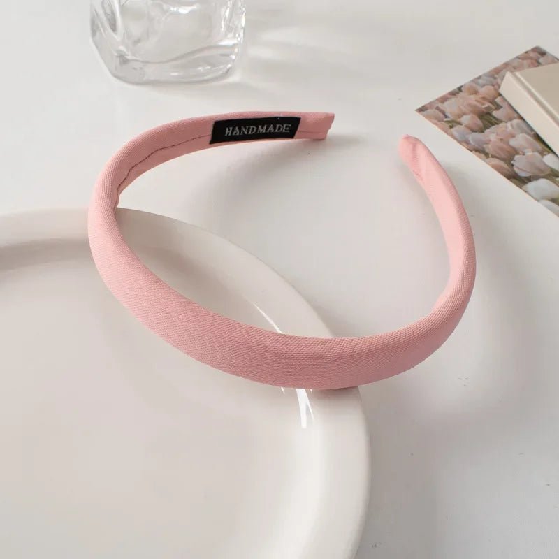 Thin Sponge Hairband 2024 Spring Summer Women's Girls Elegant Head Band Makeup Face Wash Hair Hoop Fashion Hair Accessories - lily supply