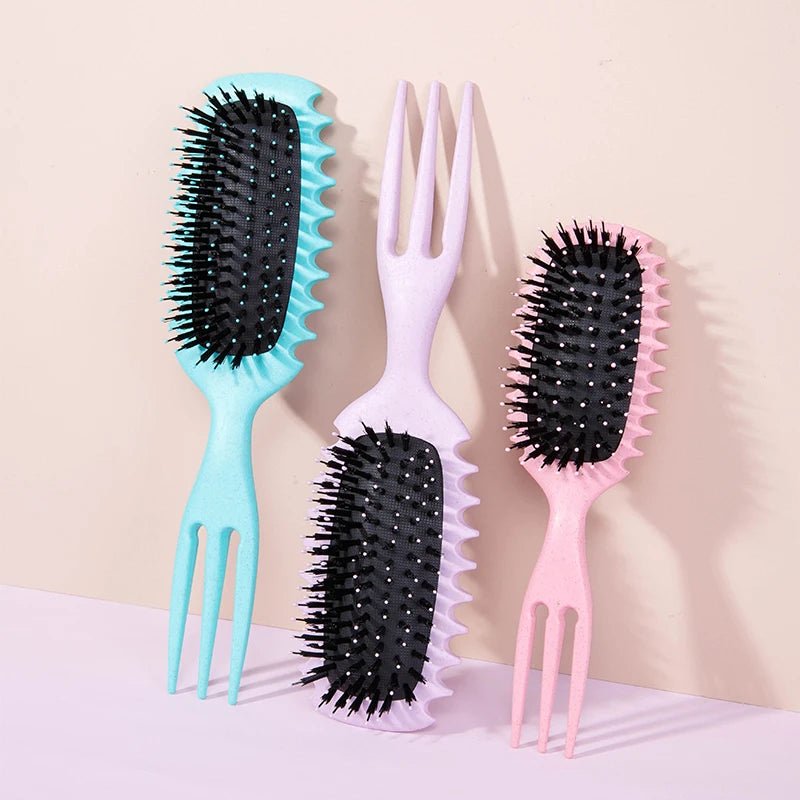 Candy Curly Hair Styling Brush - Nylon Bristle Detangling Comb - lily supply