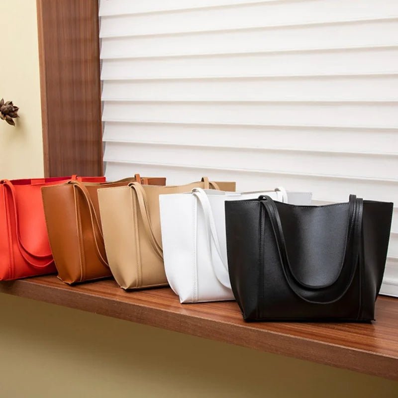 Women's Minimalist Solid Colour Travel Tote Bag - Large Capacity Fashion Shoulder - lily supply