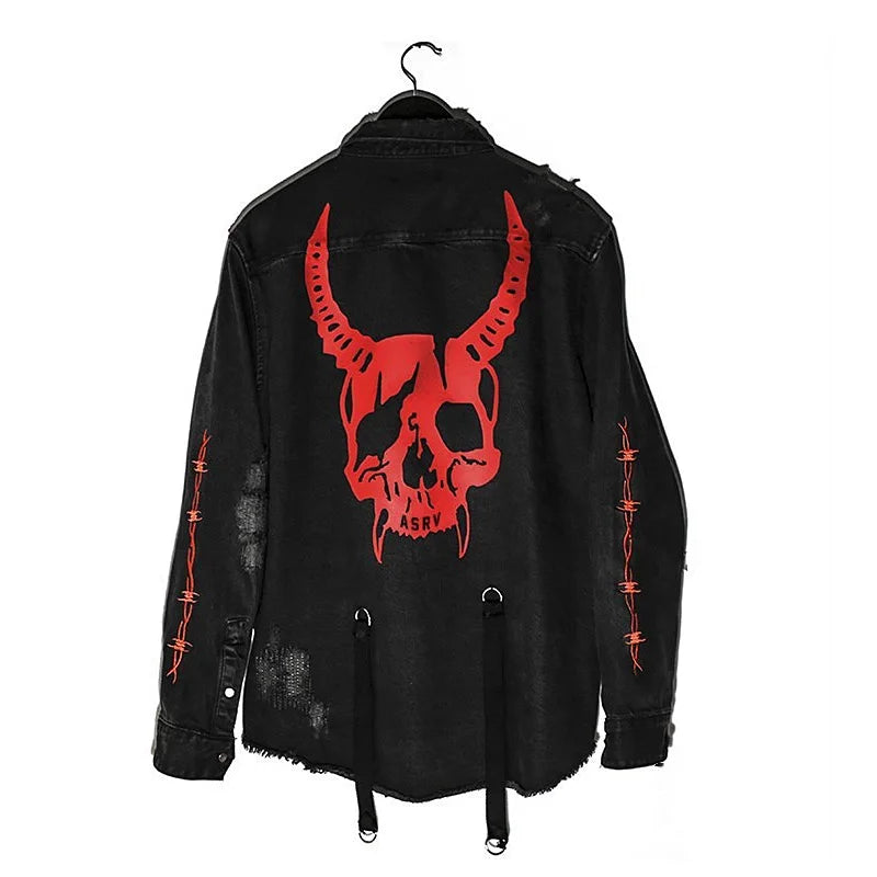 Men's Denim Motorcycle Sports Jacket - Fashion Casual Cotton Gym Outerwear