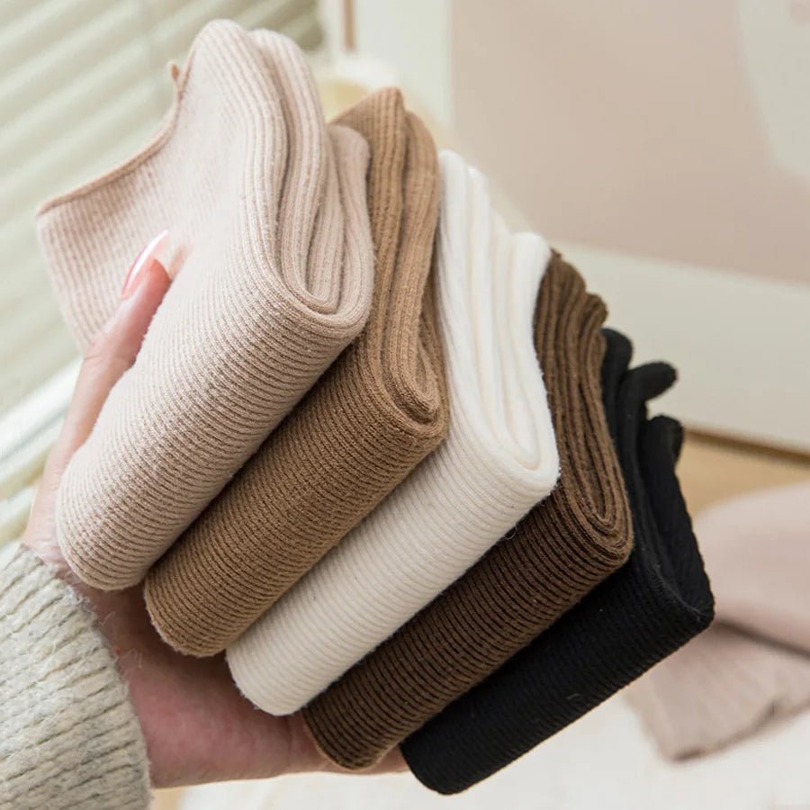 Women's Fuzzy Warm Snow Socks - 5 Pairs Thickened Sleeping Floor Stockings - lily supply