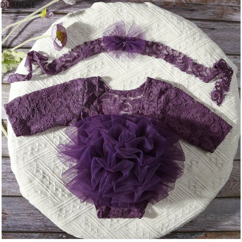 Baby Girl Tutu Dress – Newborn Photography Outfit & Princess Lace Romper