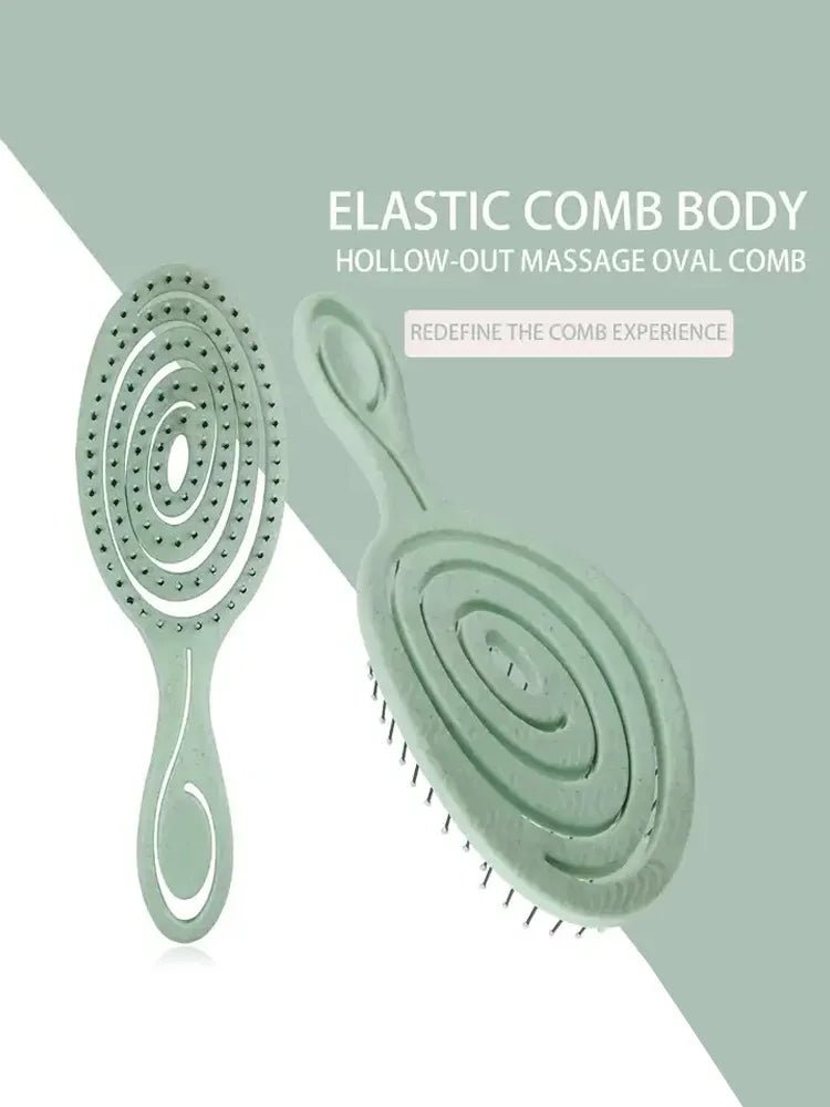 Bristle Nylon Hair Massage Comb - Curly Detangle Salon Hairbrush - lily supply