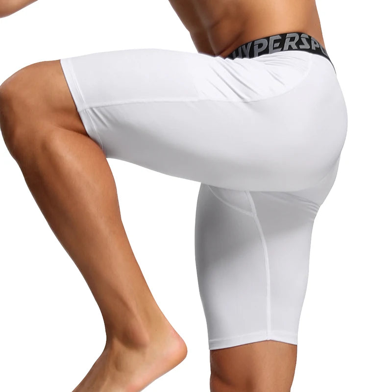 Men's Compression Running Shorts & Gym Tights – Quick Dry Sport Trunks