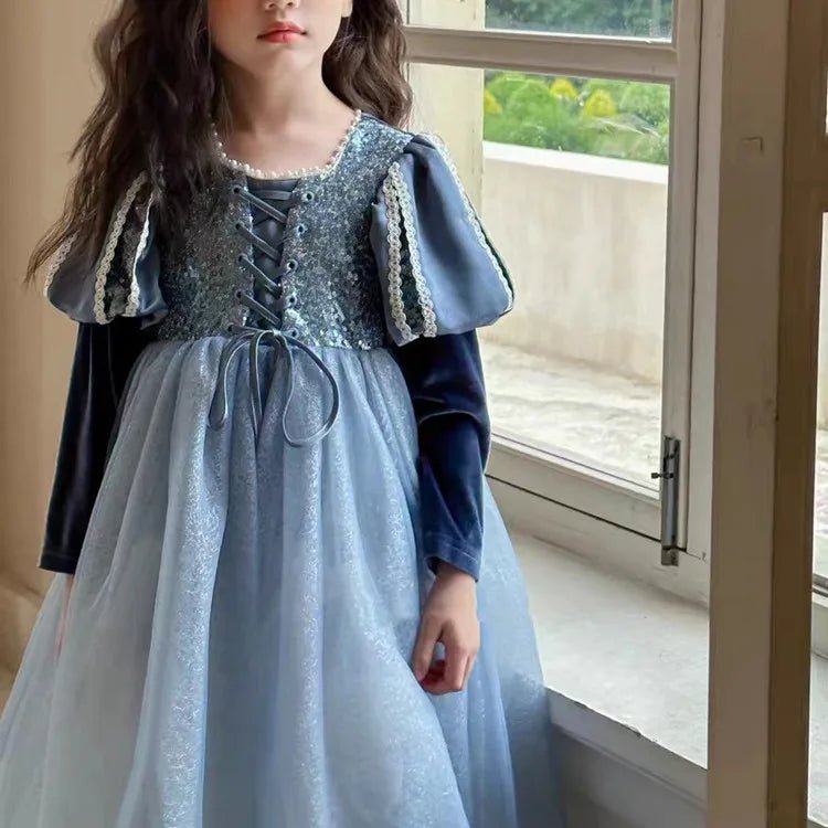 Girls Dress 2023 Spring Autumn New Western Style Children Trendy Birthday Little Girl Princess Dress - lily supply