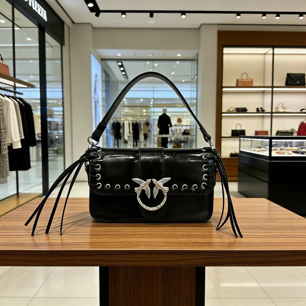 New 2026 Woven Swallow Bag Women Small Square Shoulder Bag Crossbody Purse Simple Retro Versatile Fashion Tote