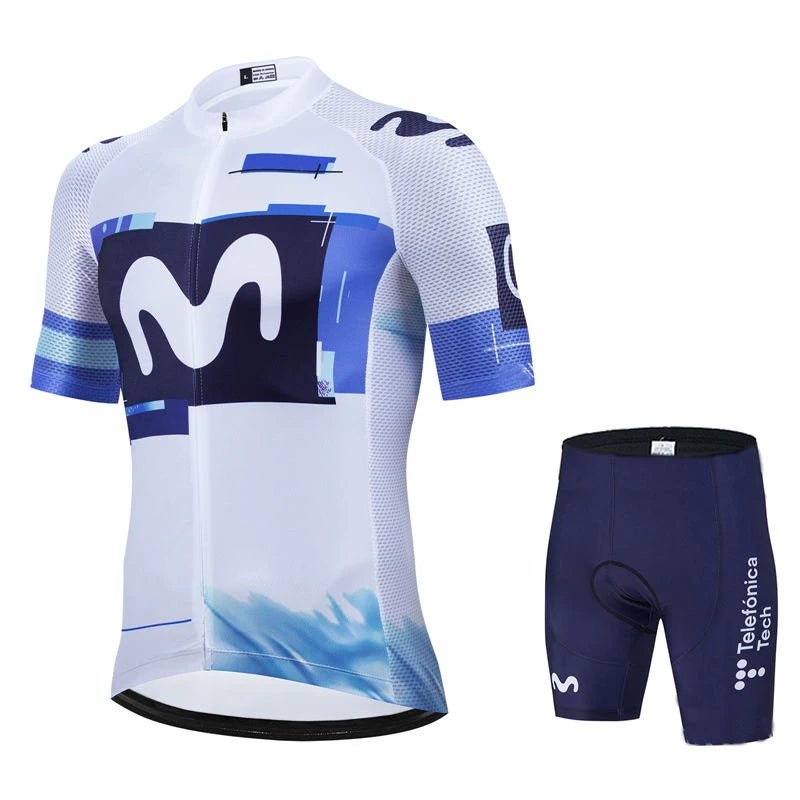Movistar Team Cycling Jersey – Short Sleeve Spain Anti - UV Sportswear - lily supply