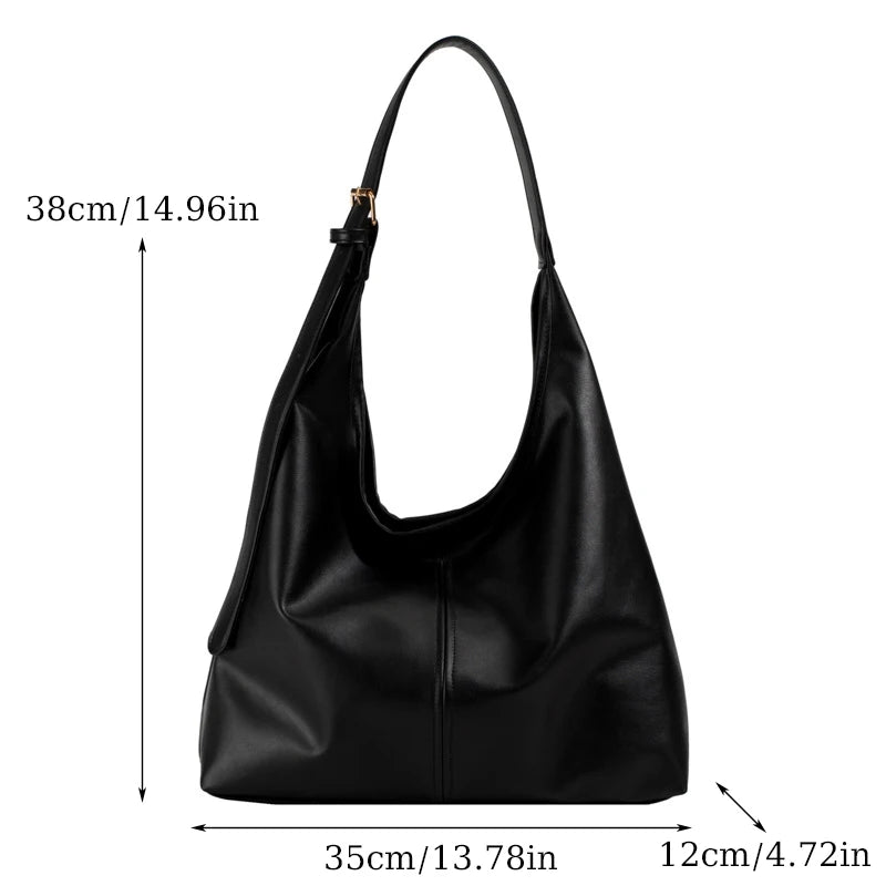Women's Retro Handmade Large Shoulder Tote Bag - Simple Commuter Bag