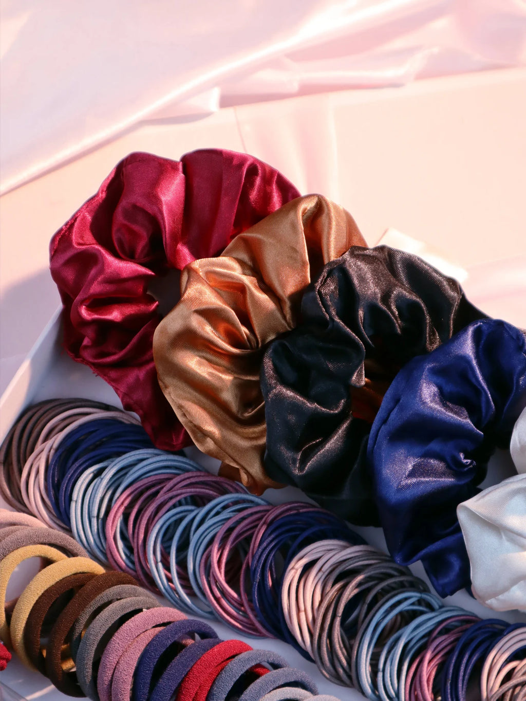 1085pcs Dark Hair Accessories Set - Scrunchies, Hair Bands & Ties - lily supply