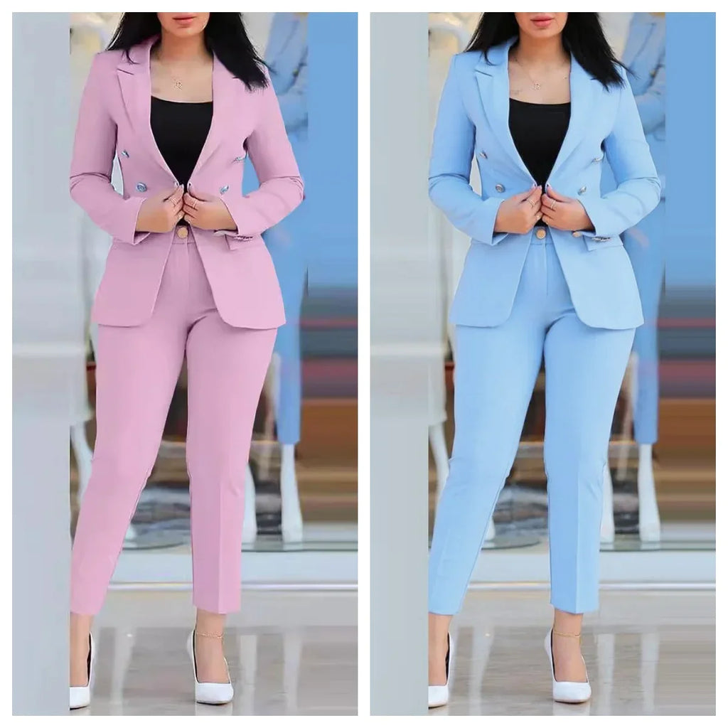 Women's Blazer & Work Pants Set