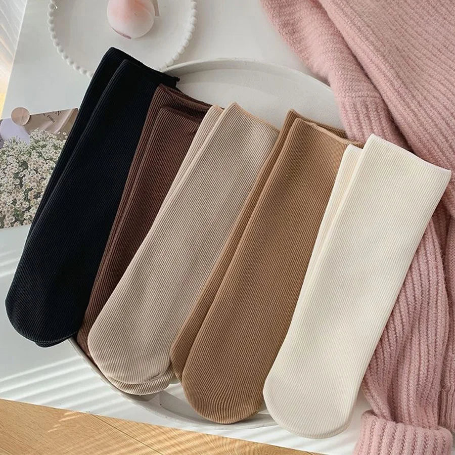 Women's Fuzzy Warm Snow Socks - 5 Pairs Thickened Sleeping Floor Stockings - lily supply