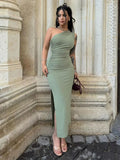 Women's Split Backless Maxi Dress – Sexy Sleeveless Gown
