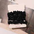 4pcs Pure Silk Skinny Scrunchie Set - Hair Bow Ties & Ponytail Holders - lily supply