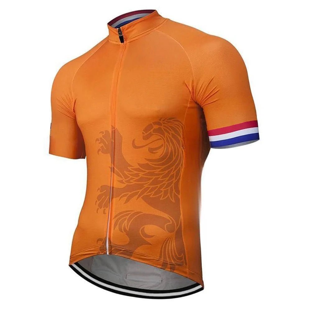 Men's Netherlands Cycling Jersey – Orange Bike Clothing - lily supply