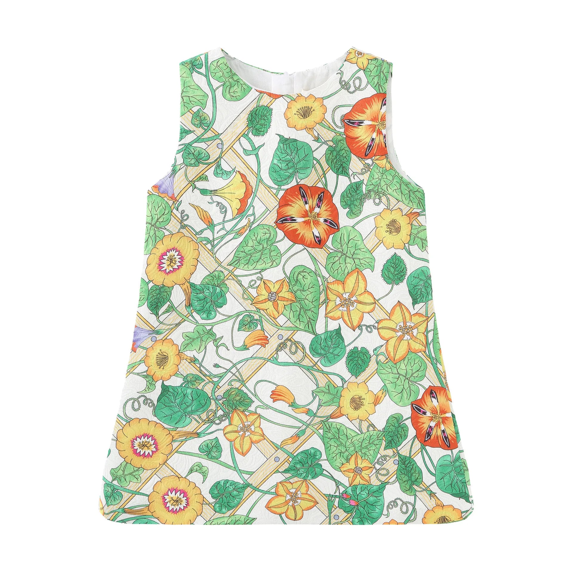 Girls Birthday Party Dress Fashion Rose Printing Children Costumes For Girls Brand Kids Dresses Princess Girls Party Dress - lily supply
