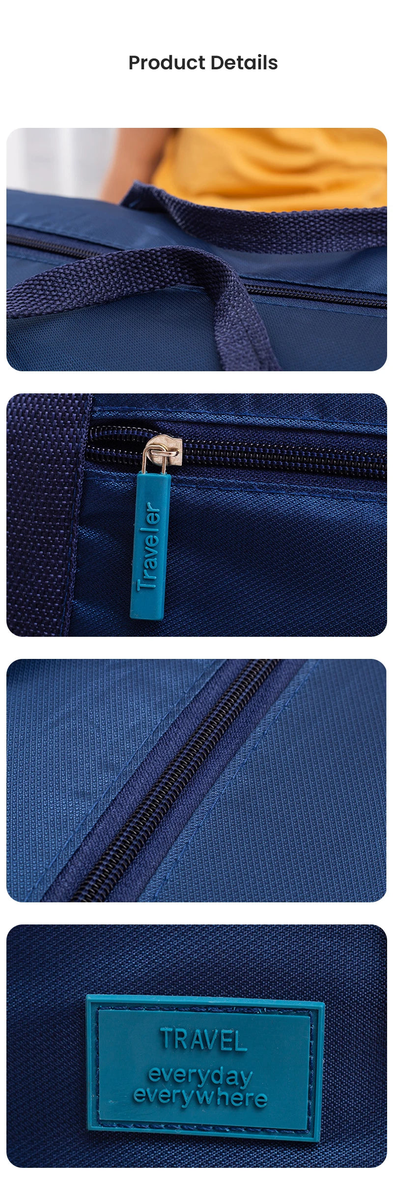 Lightweight Foldable Travel Duffel Bag - Unisex Carry-On Weekend Tote