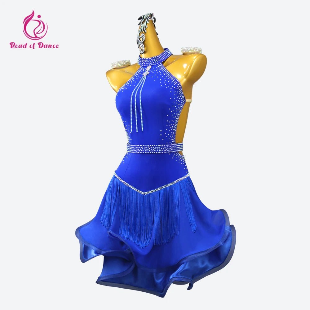 Women's Dress Latin Dance Suit Girls Ballroom Stage Costume Female Clothes 2026 Sexy Elegant Evening Short Skirt Girls Prom Wear - lily supply