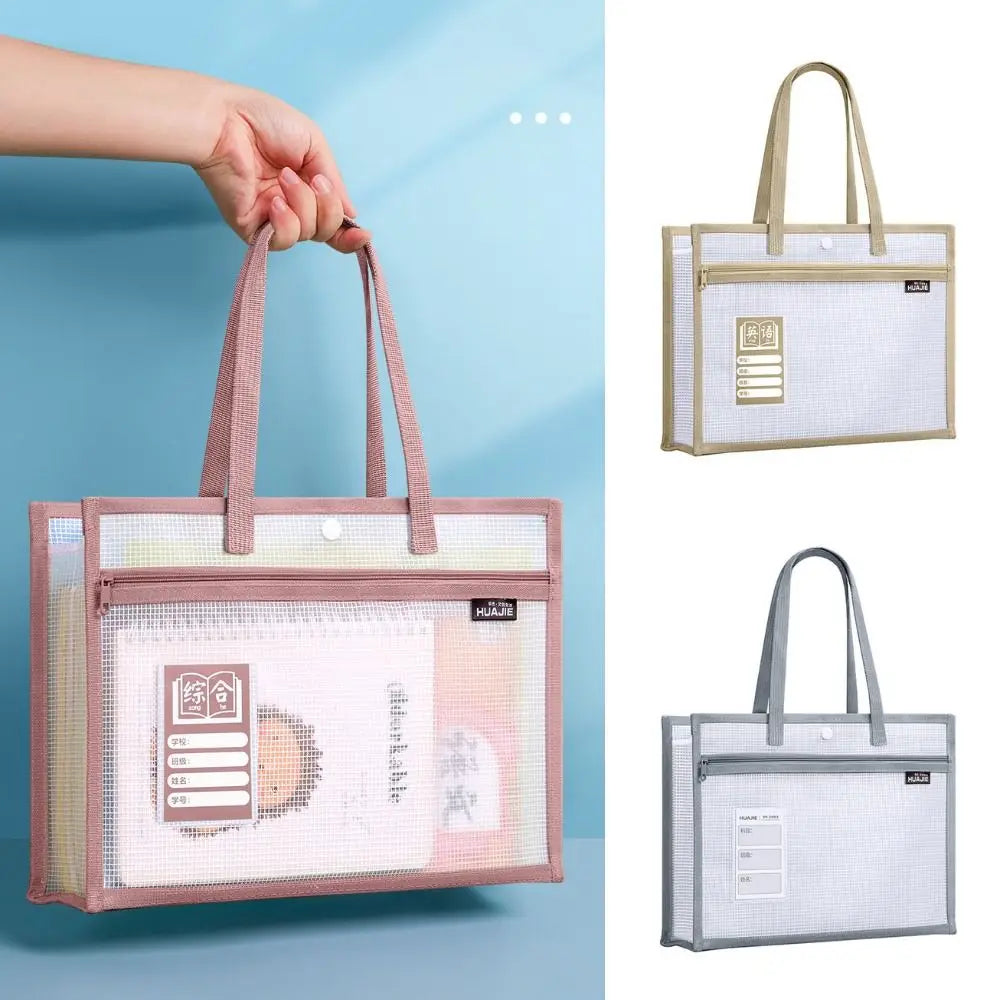 Portable 2-Layer Waterproof School Tote Bag - Large Capacity Tutorial Bag