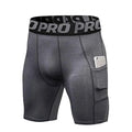 Men's Compression Shorts with Pockets – Quick Dry Spandex Athletic Running Shorts
