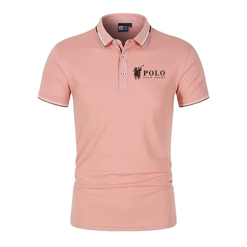 Men's summer polo shirt, breathable, casual, business fashion, sports, short sleeved, men's clothing - lily supply