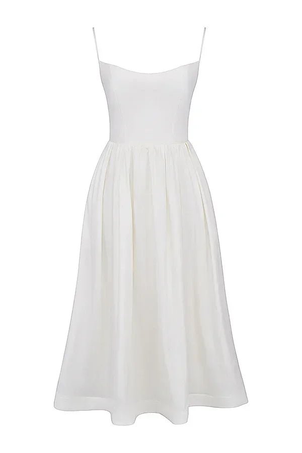 2025 Women's Dresses Pink Elegant and Pretty Midi White Vacation Dress Spaghetti Strap Beach Dress A Line Party Dresses - lily supply