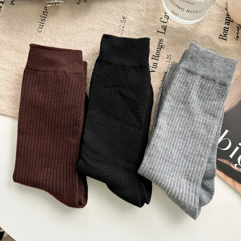 Women's Korean Stripe Pile Long Winter Socks – Warm Knee High Socks - lily supply