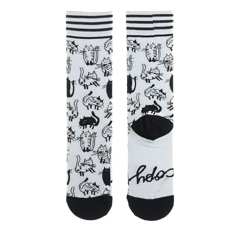 Women's Plant, Hedgehog & Sloth Print Socks – Trendy Casual Socks - lily supply