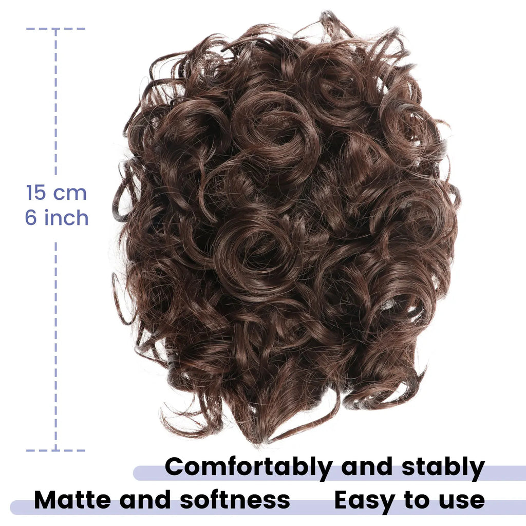 Synthetic Curly Dish Hair Bun Chignon Extension - Messy Bun Scrunchie - lily supply