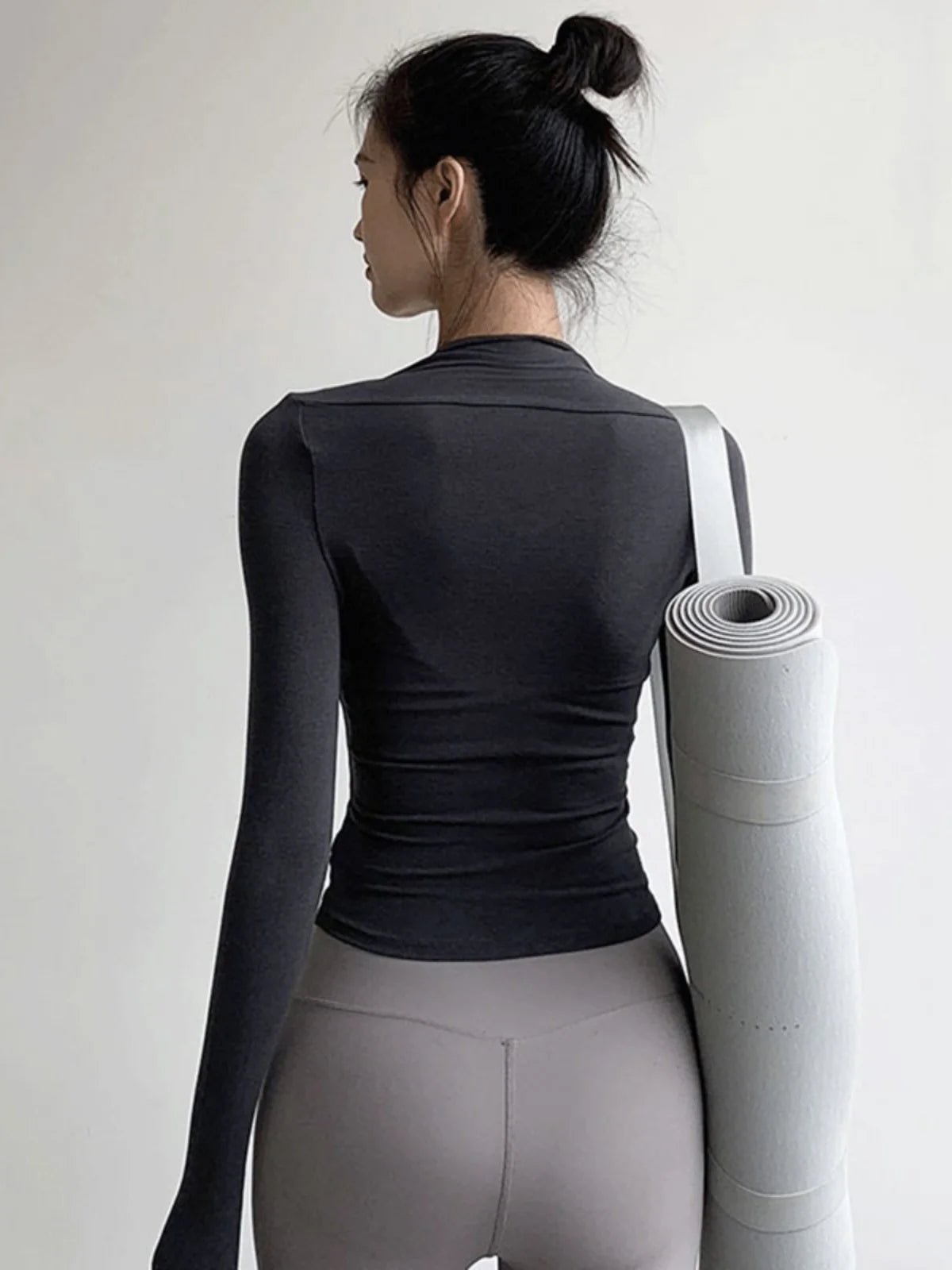 Women's Casual Sports Yoga Top Fitness Training Wear Quick Dry Breathable Long Sleeve T-Shirt for Running And Pilates - lily supply
