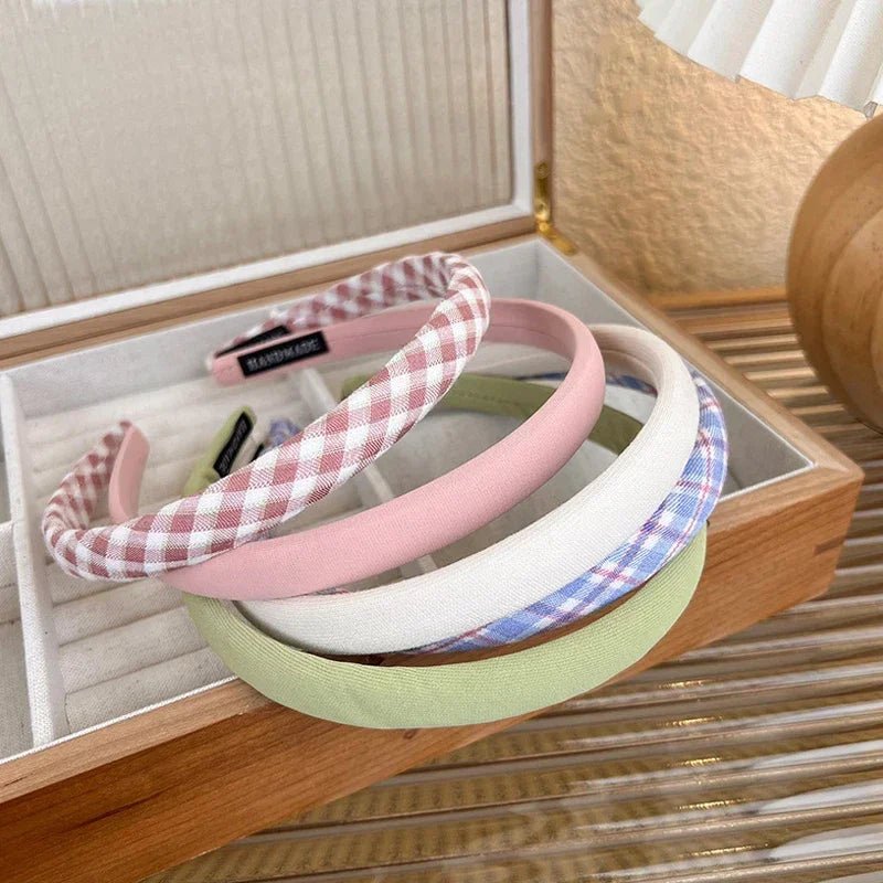 Thin Sponge Hairband 2024 Spring Summer Women's Girls Elegant Head Band Makeup Face Wash Hair Hoop Fashion Hair Accessories - lily supply