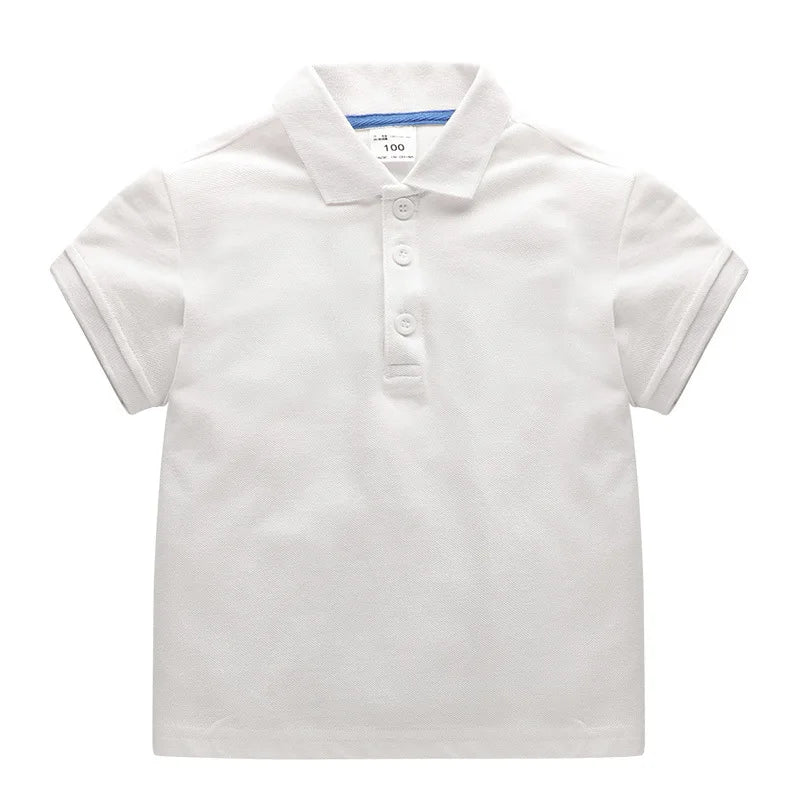 Kids Solid Cotton Polo Shirt Ages 1-10