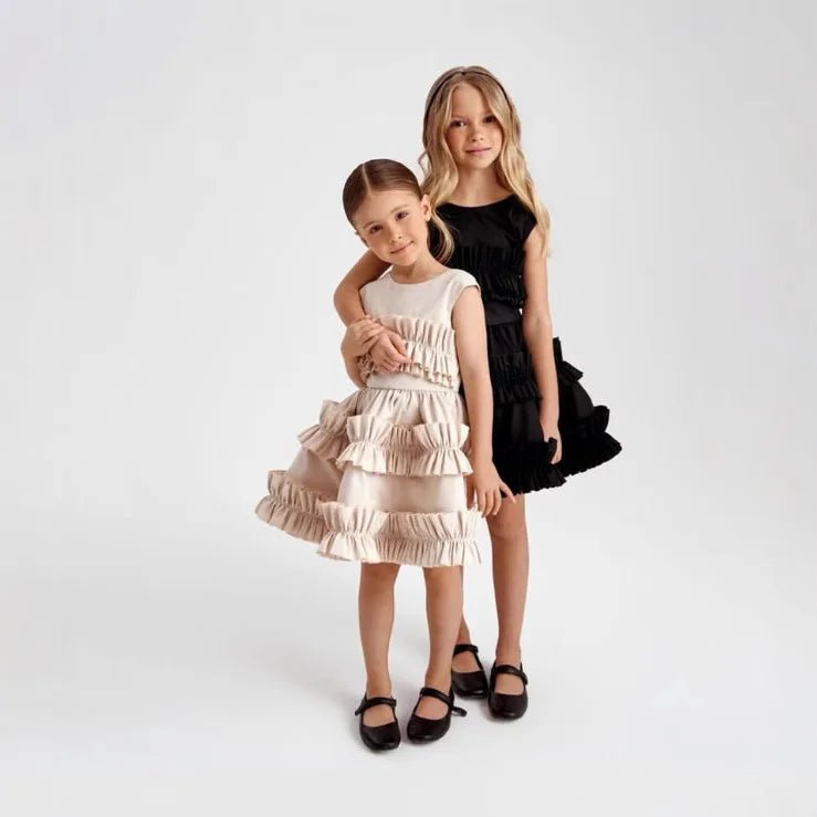 Girls Cake Lace Court Vest Princess Dress | Toddler Party Dress Ages 18M - 8Y - lily supply