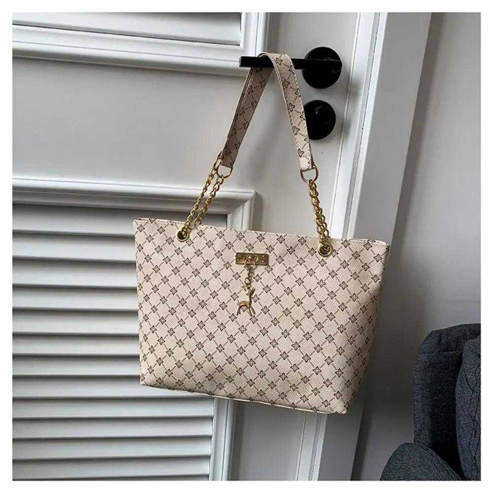 Women's Luxury Print Tote Bag - Large Capacity Fashion Shoulder Purse