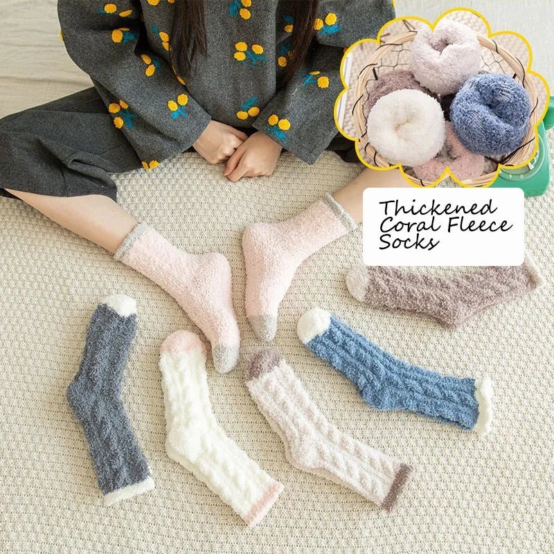 Women's Warm Plush Thick Casual Socks – Cosy Fluffy Winter Socks - lily supply