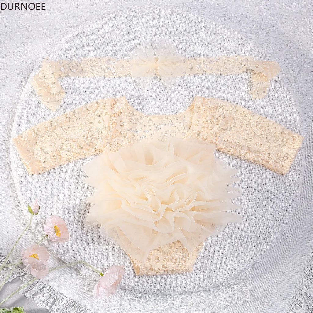 Baby Girl Tutu Dress – Newborn Photography Outfit & Princess Lace Romper