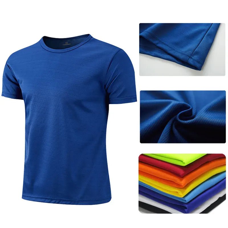 Men Women Quick Dry Short Sleeve Sport T Shirt Gym Jerseys Fitness Shirt Trainer Running T-Shirt Teenager Breathable Sportswears - lily supply