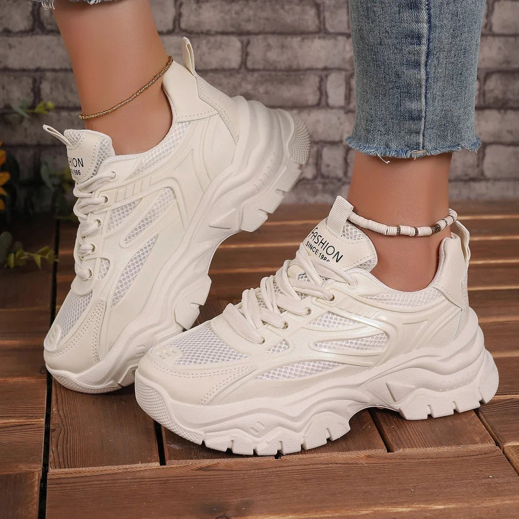 Women Sneakers 2024 New Fashion Chunky Sneakers Women Outdoor Tennis Platform Sports Shoes for Women Lightweight Designer Shoes - lily supply