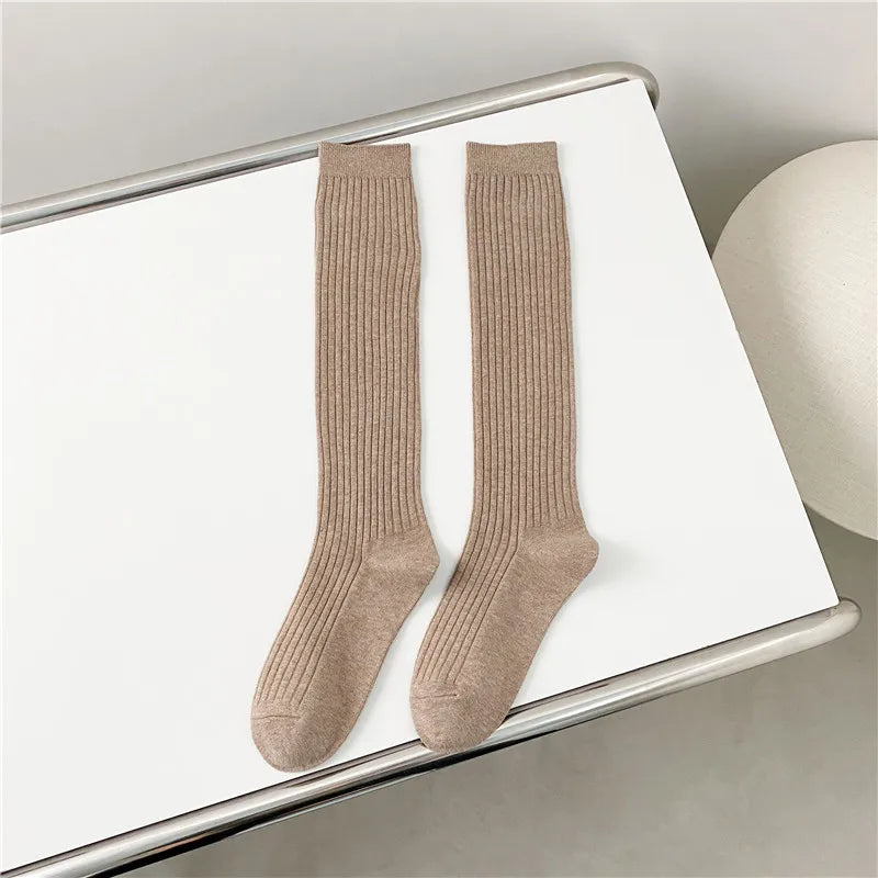 Women's Preppy Kawaii Cotton Knee High Socks – Sweet Long Socks