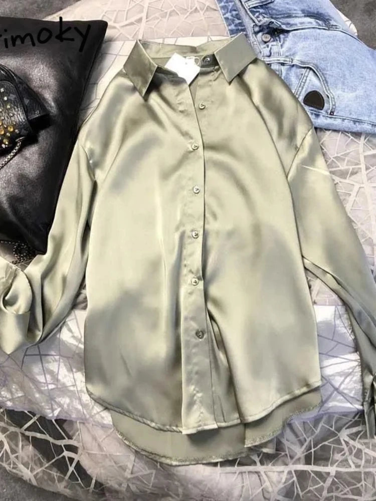 Women's Silk Acetate Office Blouse