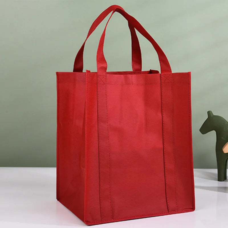 Non-Woven Foldable Reusable Tote Bag - Large Capacity Eco Shopping Bag