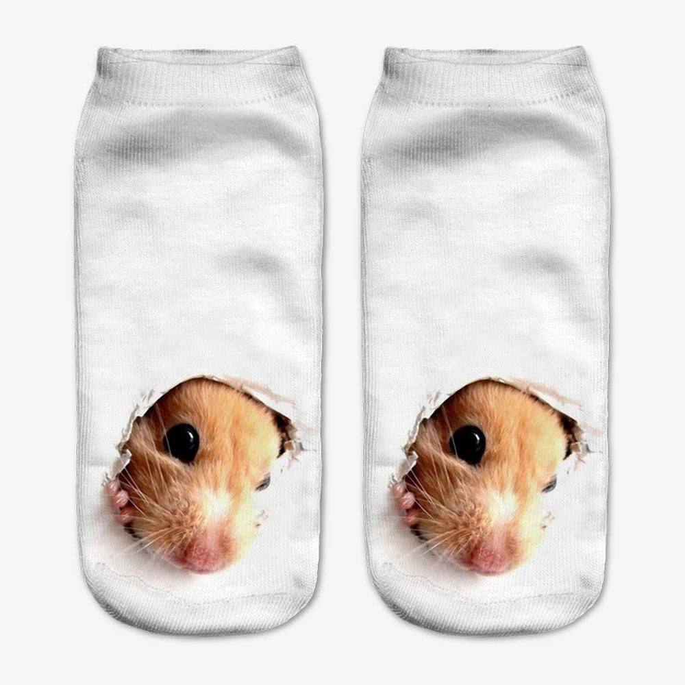 Women's 3D Animal Print Kawaii Funny Socks – Novelty Casual Socks - lily supply
