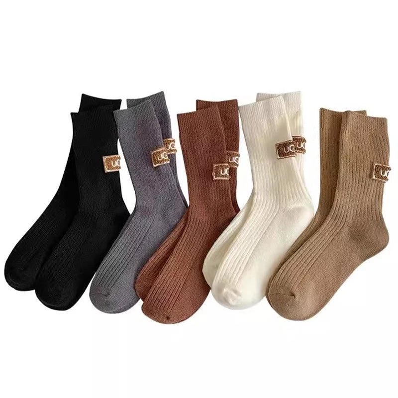 Women's Furry Heel Knitted Snow Boot Socks – Cosy Winter Boot Socks - lily supply