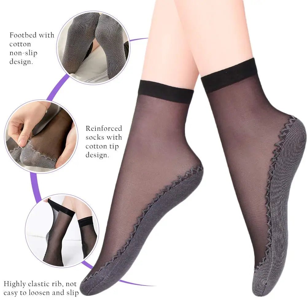 Women's Ultrathin Transparent Boat Socks – Invisible No - Show Socks - lily supply
